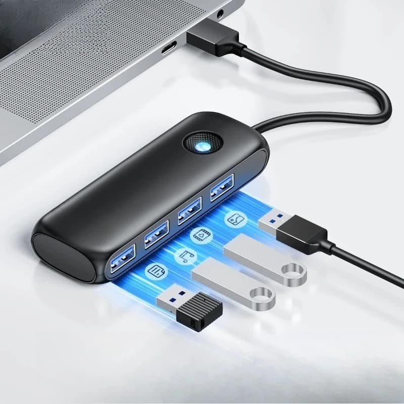 Member  USB 3.0 Hub Usb 2.0 Multi-USB Splitter Power Adapter 4-Port Multi-Extender OTG Adapter For PC Computer Accessories