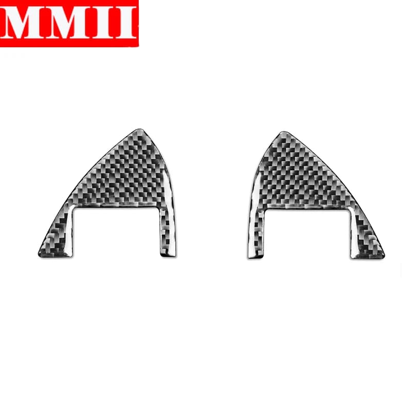 2 Piece Car Trunk Switch Panel Interior Trim Cover Real Carbon Fiber Sticker Styling Car Accessories For Audi A3 S3 8P 2006 2007