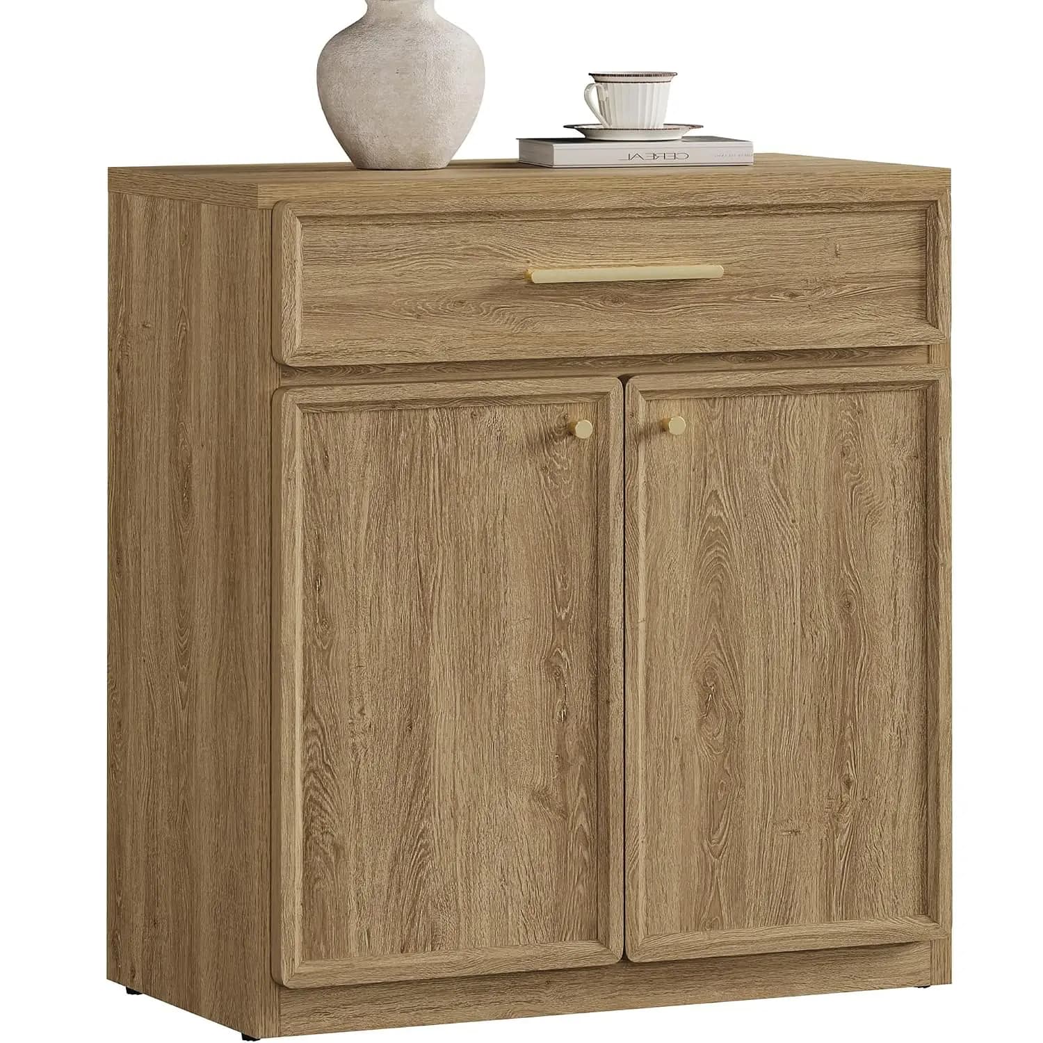 Buffet Cabinet with Storage Tall Modern Accent Storage Cabinet with Doors and Shelves 30 inch Wide Wooden Sideboard, Customized