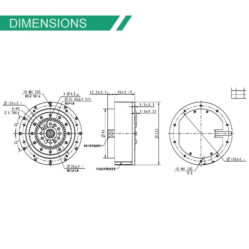 Best sell Hot Sale High Quality Integrated QDD 120N.M Motor Module -20~50℃ DC Motors Power up Motor-Fully Loaded