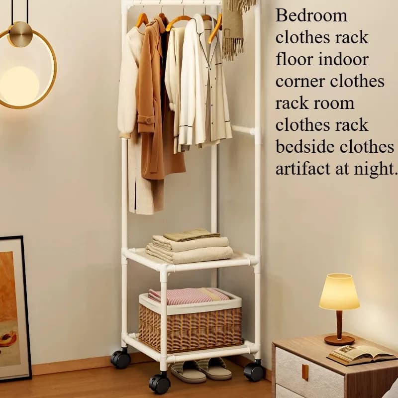 Entrance Nordic Clothes Rack Bedroom Storage Hangers Mid Century Hotel Clothes Stand Cute Bedroom Perchero Cute Furniture