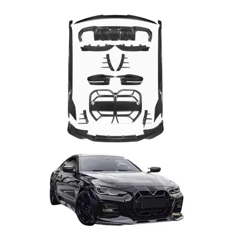 High Quality 4 Series G22 G23 Dry Carbon Fiber Upgrade Parts Front Lip Side Skirt Rear Diffuser Spoiler SQ Style Aerodynamic Acc