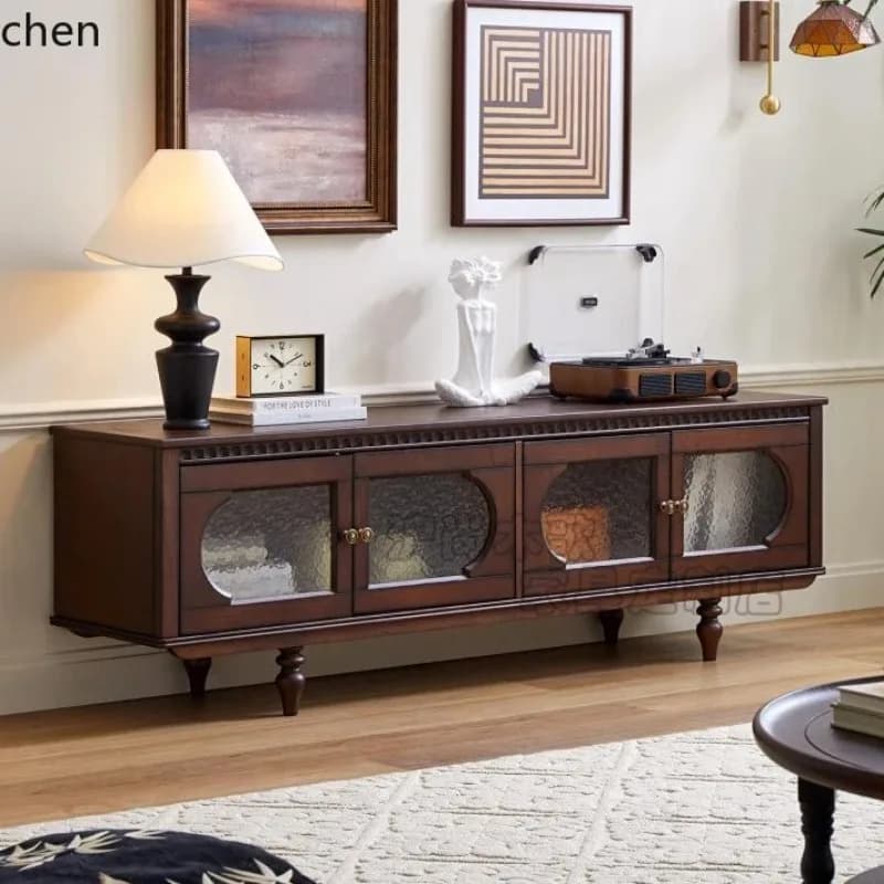 DSA Vintage Solid Wood Bookcase Living Room Side Cabinet Combination Storage Display Organizer