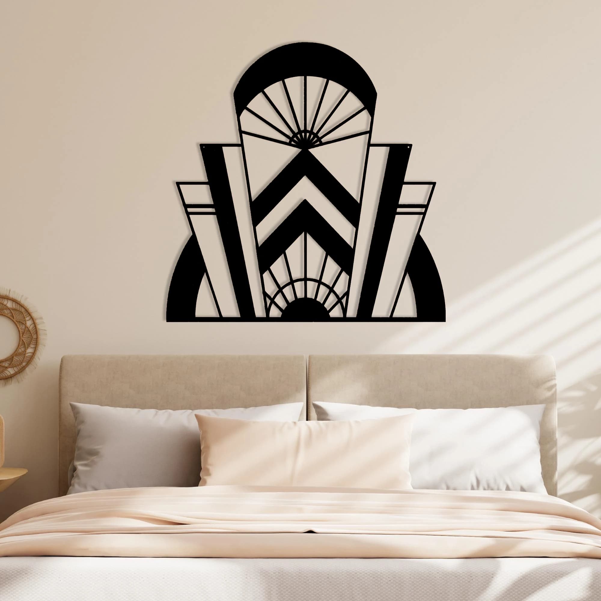Art Deco Metal Wall Art Vintage Sun Wall Hanging Large 1920s Metal Art 1930s Metal Wall Decor Great Metal Sign Roaring 20s Gift