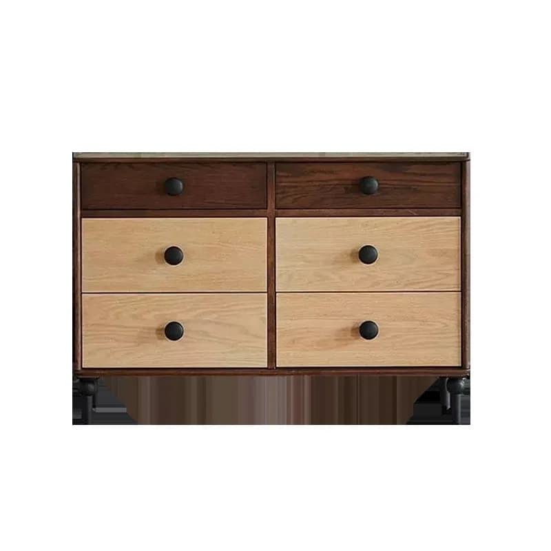 CX medieval solid wood six buckets, bedroom bedside storage, living room retro storage cabinet