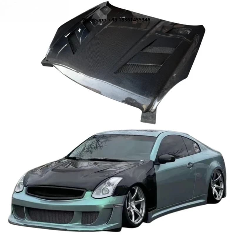 For G35 G25 High Quality Carbon Fiber Engine Hood