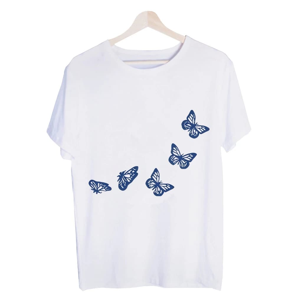 Men's Butterfly Graphic Tee, Short Sleeve Crew Neck T-Shirt for Casual Daily Wear and Summer Outfits