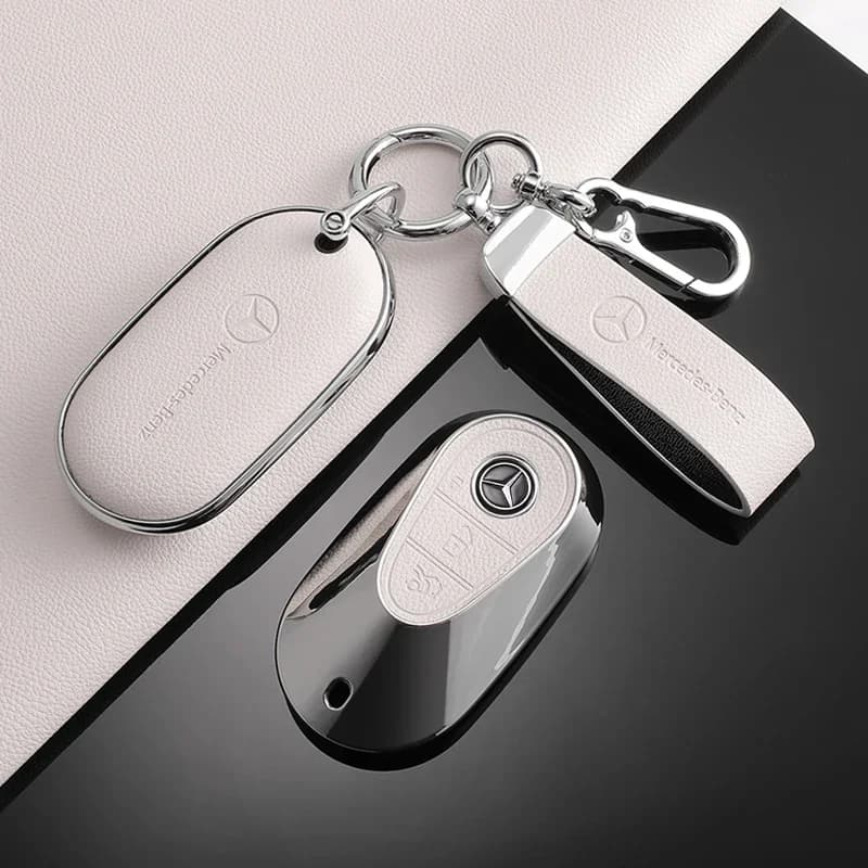 Protective Keychain Accessories For Mercedes Benz C E S Class GLC W206 C260 C300 S450 S500 W223 W214 S400 Car Remote Key Case