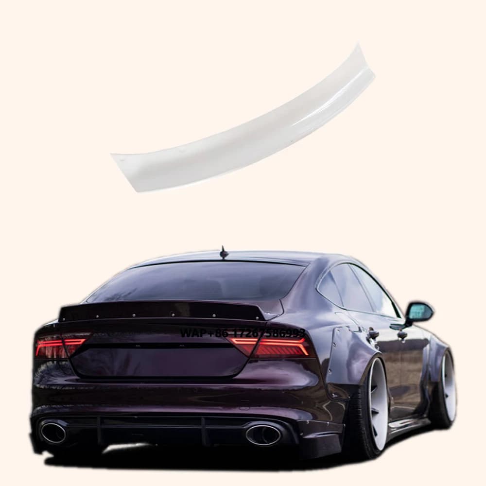 For  10-17 A7 S7 RS7 Fiberglass CC Style Rear Trunk Ductail Spoiler Lip