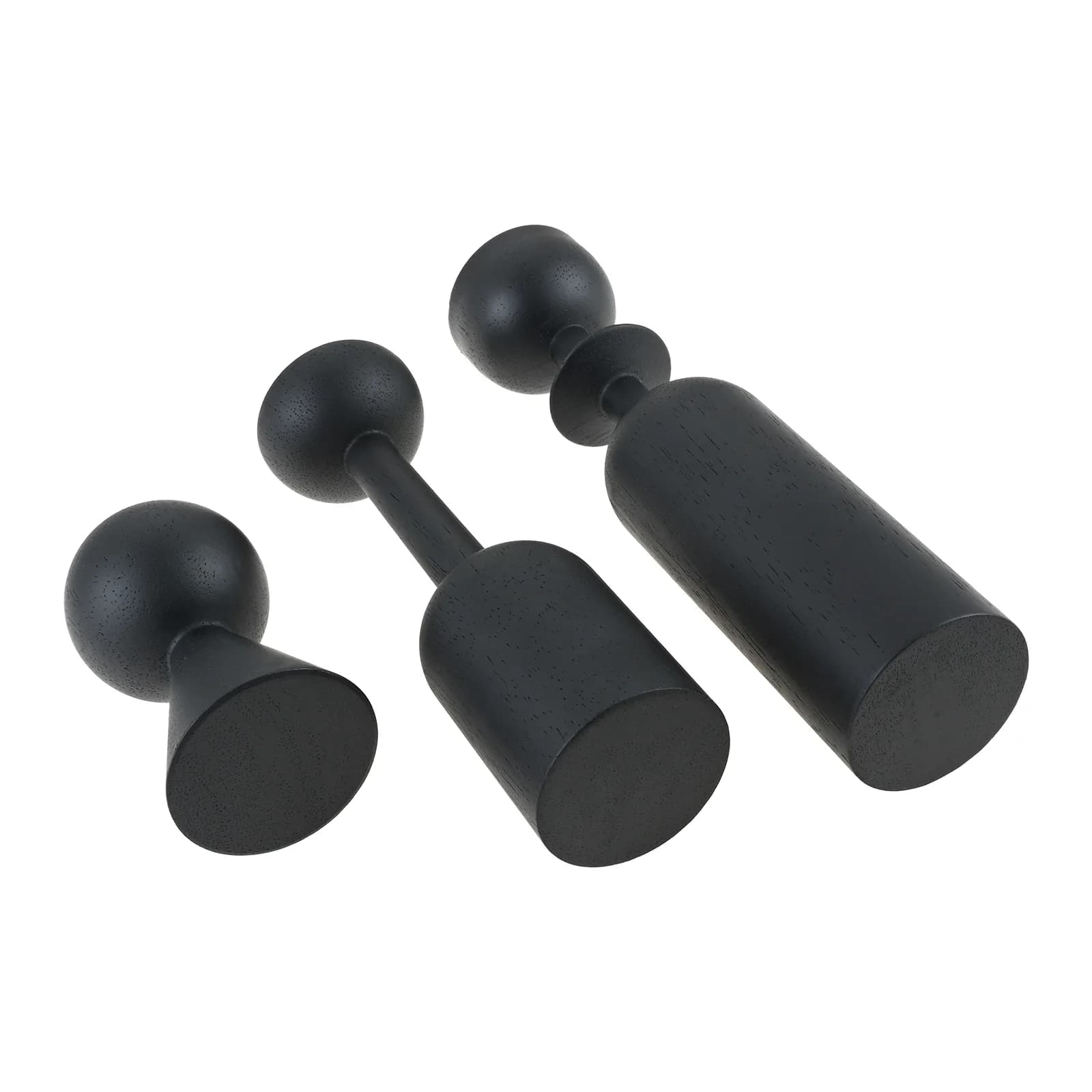 For Decorating Fireplace/dining Table/living Room 1/3Pcs Black Wooden Candlestick Home Decoration Add A Romantic Atmosphere