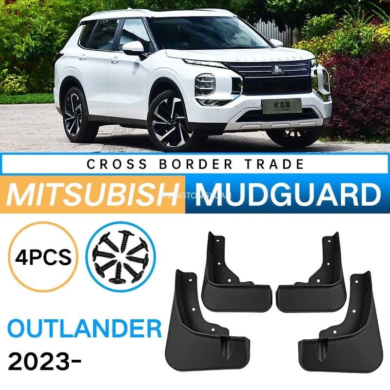 Set Mudflaps For Mitsubishi Outlander 2023 Mud Flaps Splash Guard Mudguards Front Rear Molded Car Styling