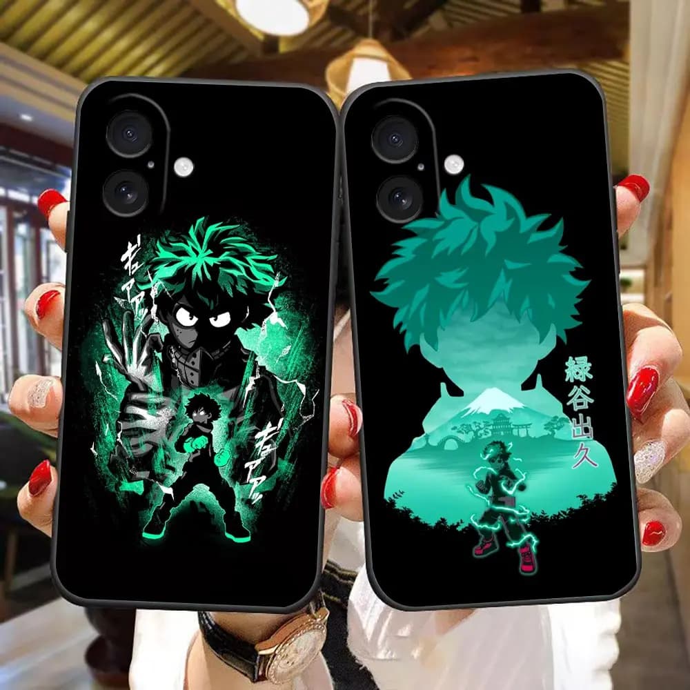 Phone Case For Iphone Apple 17 17E AIR 16E 16 15 14 8 7 Plus 13 12 11 XR Pro Max SE4 Shell Cover Deku Izuku My Hero a-Academia