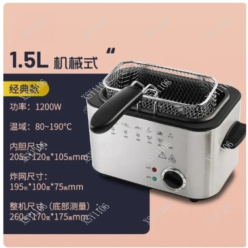 Automatic Electric Deep Fryer Multifunctional Temperature Control Fryer Pot for Home Use