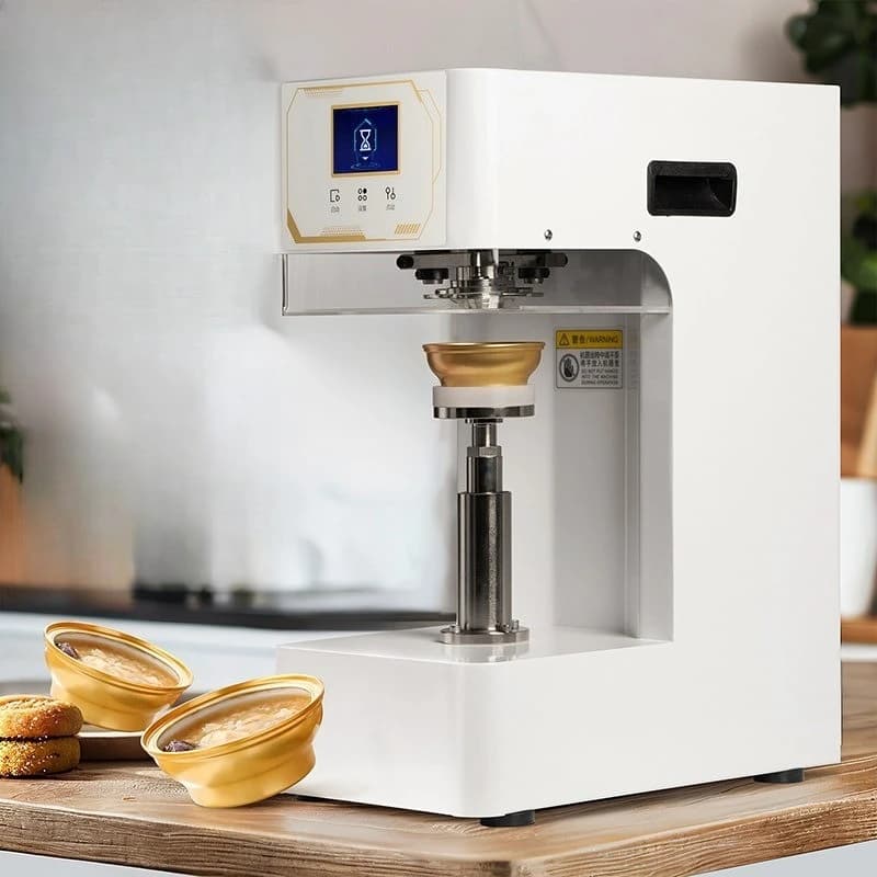 Commercial automatic can sealing machine, non-rotating small golden bowl sealing machine c
