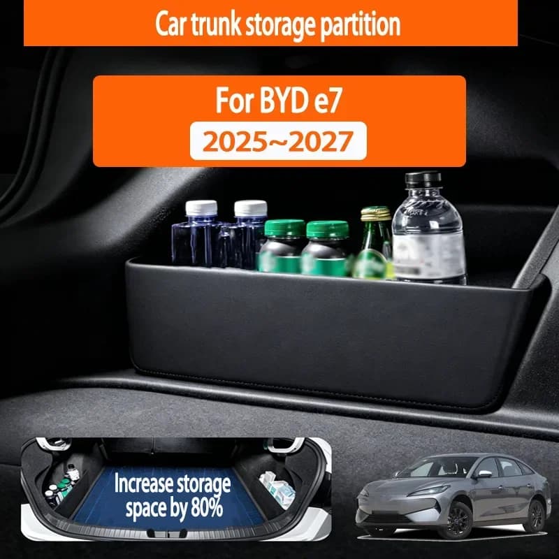 Para BYD e7 2025~2027 2026: Organizador de Maletero, Divisor de Caja, Almacenamiento Lateral, Accesorios Modificados
