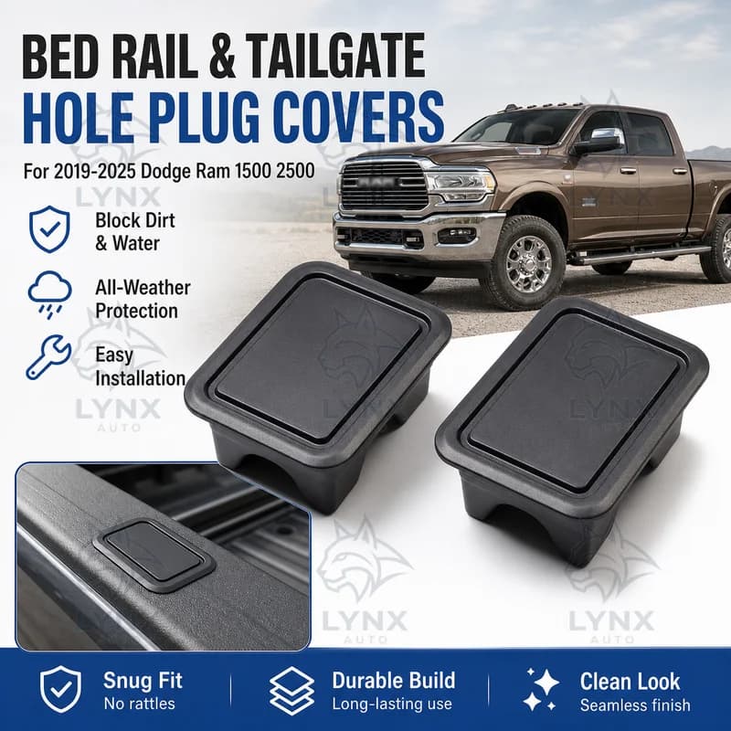For 2019-2025 Dodge Ram 1500 2500 Bed Rail Stake Pocket Covers & Tailgate Hole Plugs Car Modification Accessories
