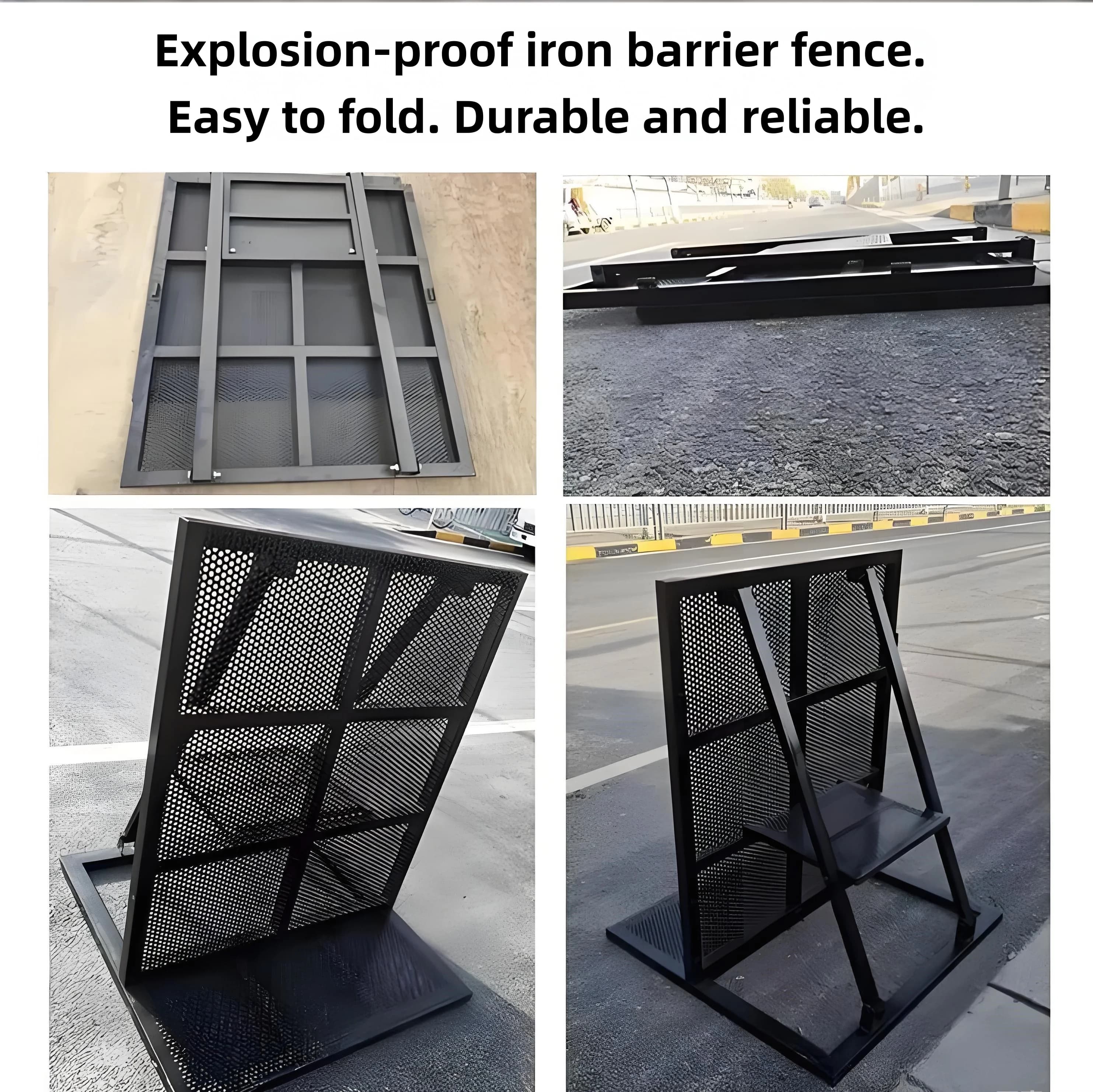 【Direct Factory Sale】Powder Coated Explosion Proof Crowd Control Barrier Movable Anti-Rush Security Fence Sports Venues Construc