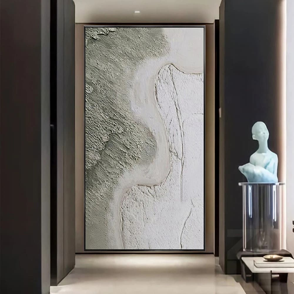 100% Handmade Modern Abstract Landform Graphic Design Oil Painting Natural Scenery Wall Decor for Living Room Unique Gift