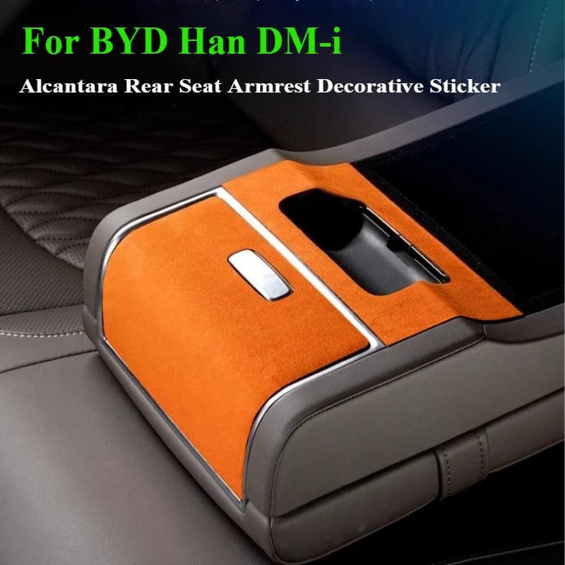 For BYD Han DM-i  Rear Seat Armrest Decorative Sticker Anti Scratch Car Upgrade Modify Interior Accessories