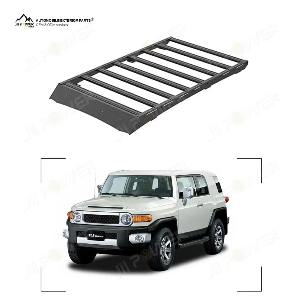 JP16 ODM Hot Selling Aluminum Extrusion Crossbeams Top Mount Heavy Rack Steel Roof Rack for FJ Cruiser！