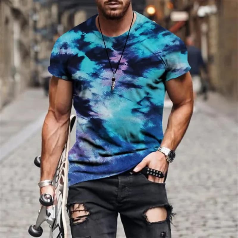 Summer Tie Dye Graffiti  t-shirts 3D All Over Printed T Shirts Tee Tops shirts Unisex Tshirt
