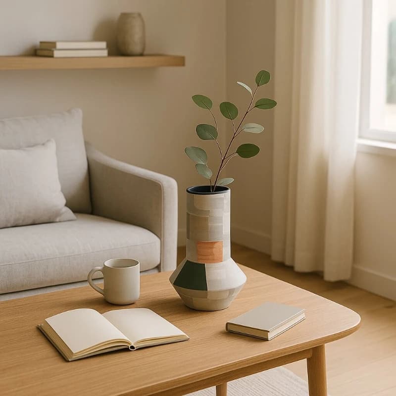 Japanese Wabi-Sabi Ceramic Vase Hand-Painted Pot for Hotel Guesthouse Decor Minimalist Flower Holder Creative Home Decoration