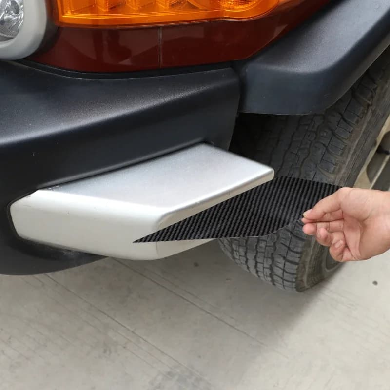 For Toyota FJ Cruiser 2007-2021 Carbon Fiber Sheet Car Front Rear Bumper Side Protector Plate Cover Trim Sticker Car Accessories