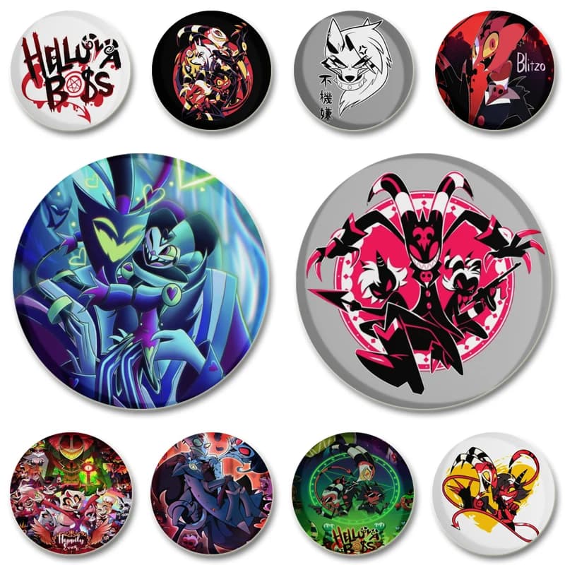 I'm Not A Boss Cartoon POSSUM Helluva Boss Soft Button Pin Novelty Badges Handmade Exquisite Brooches for Backpack Jewelry Gifts