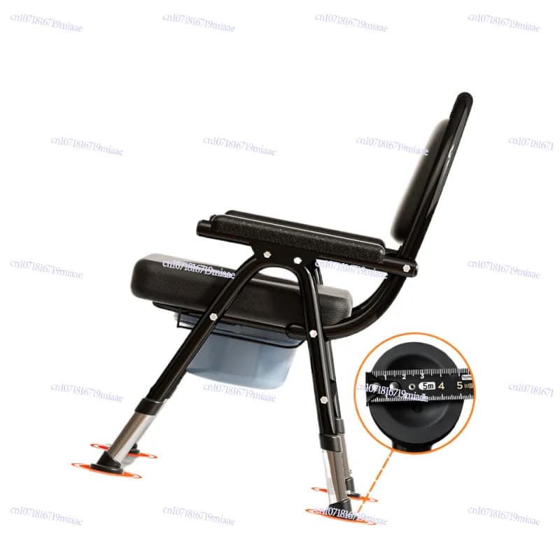 Mobile Sturdy Seat Toilet Stool Household Toilet Chair Folding Elderly Pregnant Woman Portable