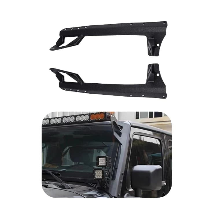 For Straight Led Light Bar Windshield Mounting Brackets With A-Pillar Fit For JK Wrangler 2007-2017 Bracket