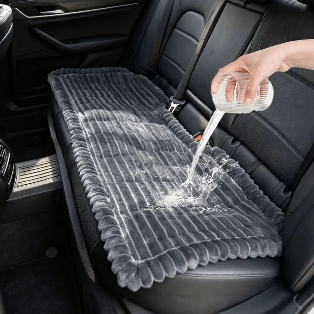 Car Seat Cushion Set Soft Fluffy Non-Slip Bottom Auto Seat Pad Universal Size No-Backrest Car Interior Supplies Daily Driving
