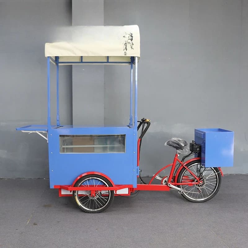 Internet celebrity bazaar street movable multi-function ice cream promotion sales showcase upside down donkey dining car