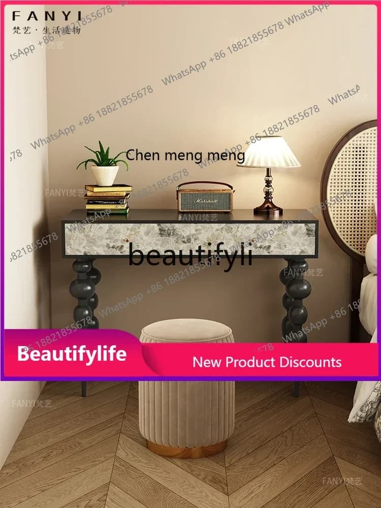 CC Cream Style Makeup Table Dressing Table Storage Cabinet Integrated High-End Solid Wood Dressing Table