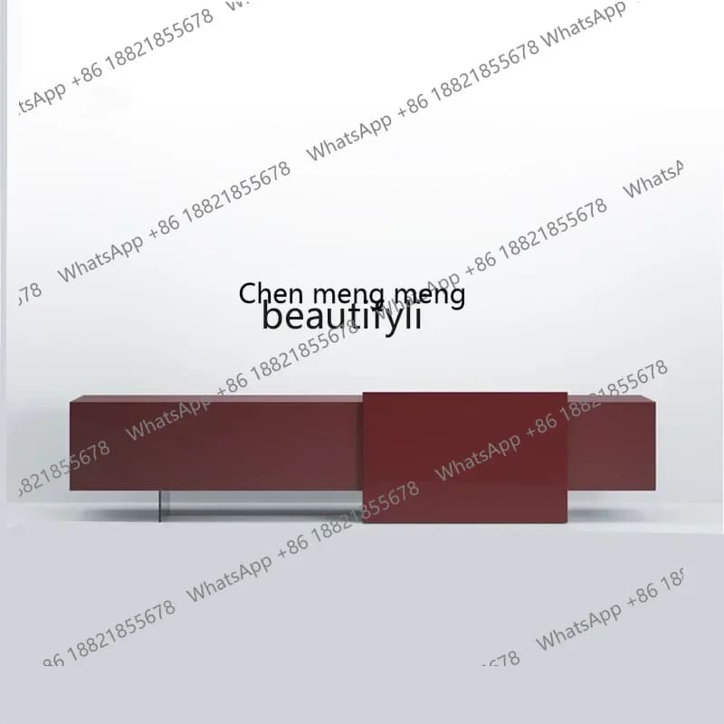 Q178 CC  Italian minimalist high-end custom solid wood TV cabinet light luxury villa living room paint floor cabinet53