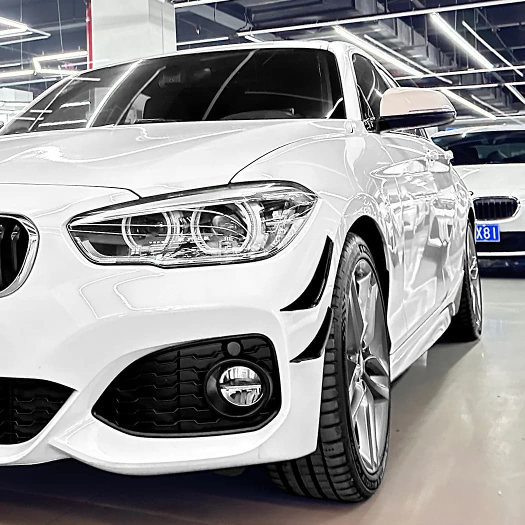 Car Front Bumper Splitter Side Spoiler Air Vent Wind Knife Body Kits For BMW 1 Series F20 F21 M Sport 2015 2016 2017 2018 2019
