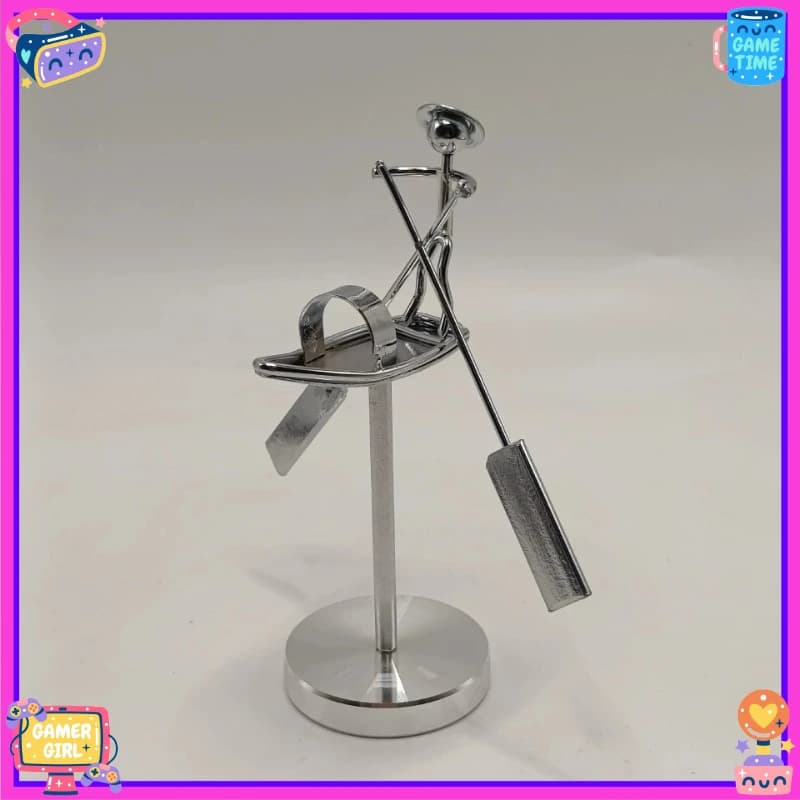 1pc The Fisherman Balancing Sculpture Kinetic Fishing Sculpture Balance Art for Your Space Home Office Desk Decoration Balancing