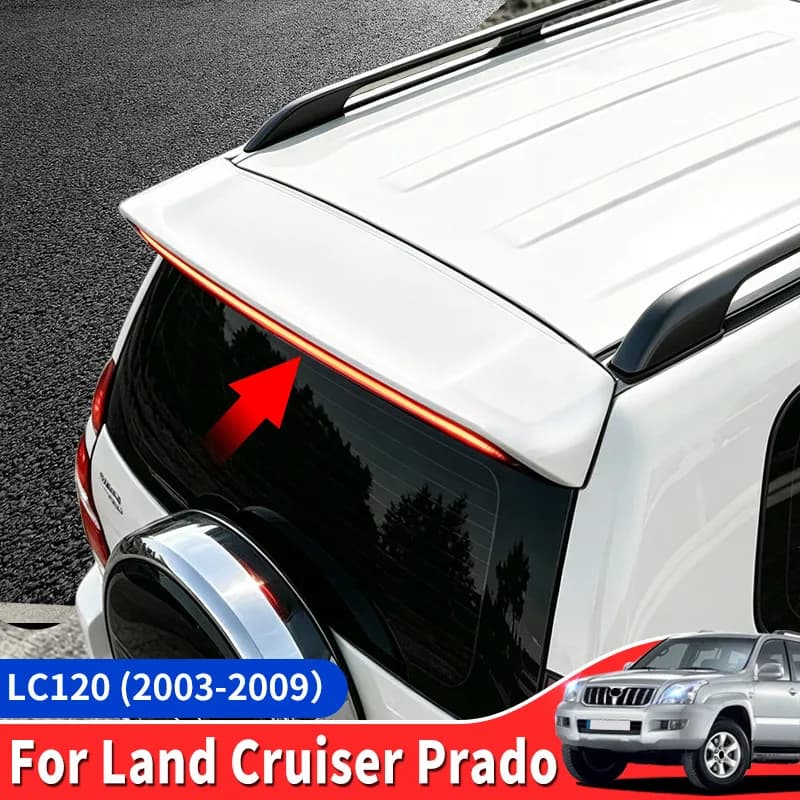 For 2003 2009 Toyota Prado LC120 120 Rear Trunk Spoiler LED Light Decorative Aerodynamic Exterior Car Tuning Styling Accessories
