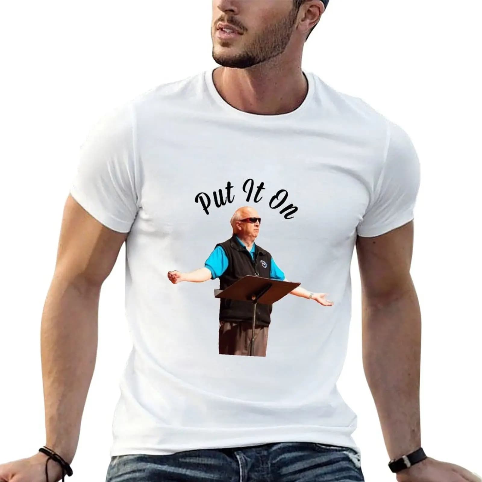 PUT IT ON - Mr Hall T-Shirt Blouse designer shirts mens graphic t-shirts funny