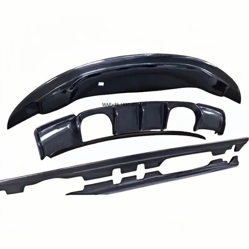 Real Carbon Fiber Front Lip Splitter Side Skirt Rear Diffuser Rear Spoiler Rear Lip for  2008 M3 E92 Body Kit