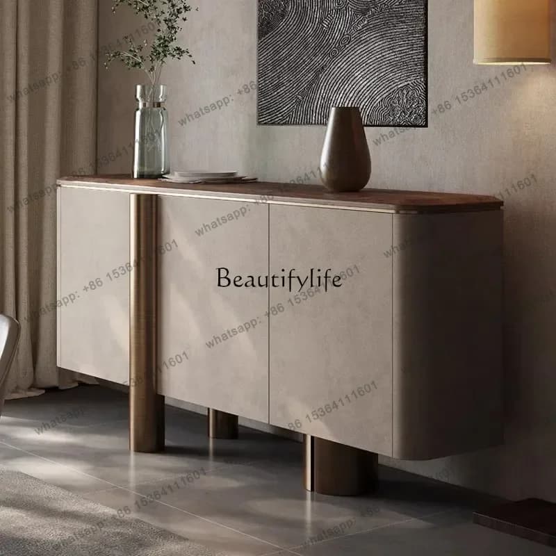 Customization Modern light luxury solid wood dining side cabinet North American walnut dining side cabinetL