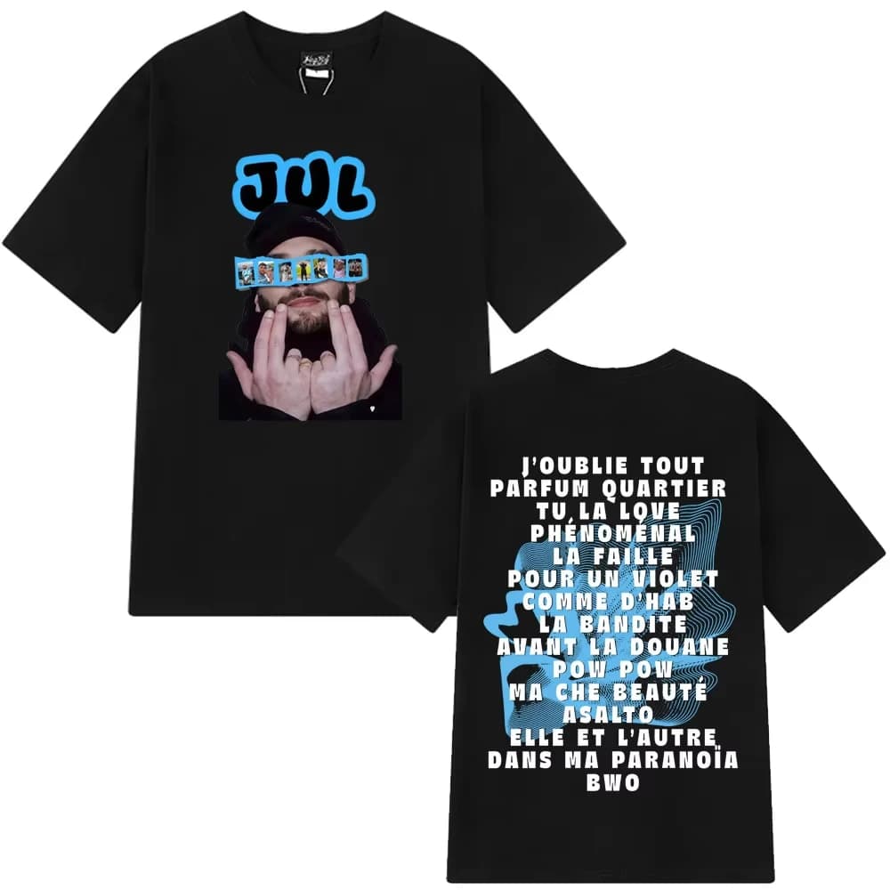 Jul Rapper T Shirt 2026 New Signe Marseille Album Graphic Cotton Blend Men Women Unisex Oversized Hip Hop Y2k Streetwear Tops