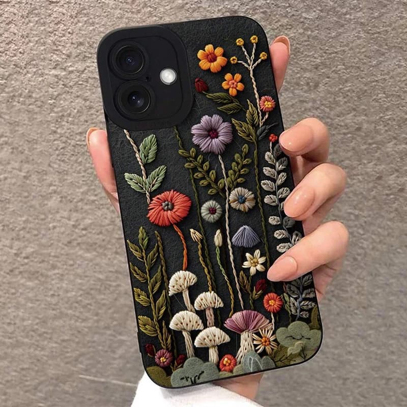 Embossed Floral Pattern Painted Phone Case for Samsung Galaxy A56 A34 A55 A54 A36 A15 S26 S25 S23 S24 Ultra S22 Plus S21FE Cover