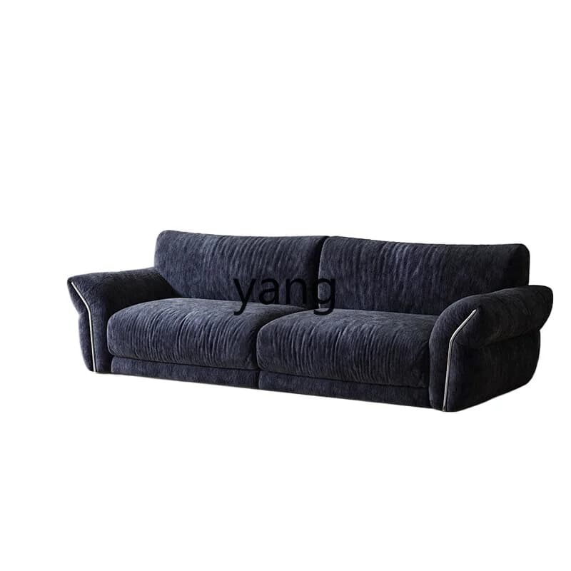 LH  modern simple living room small apartment straight three-person retro sofa