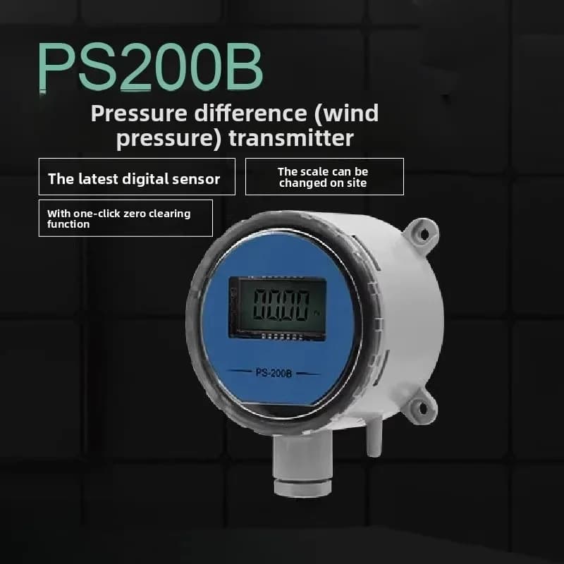 transmitter digital display differential pressure switch electronic differential pressure switch one-click cleaning function