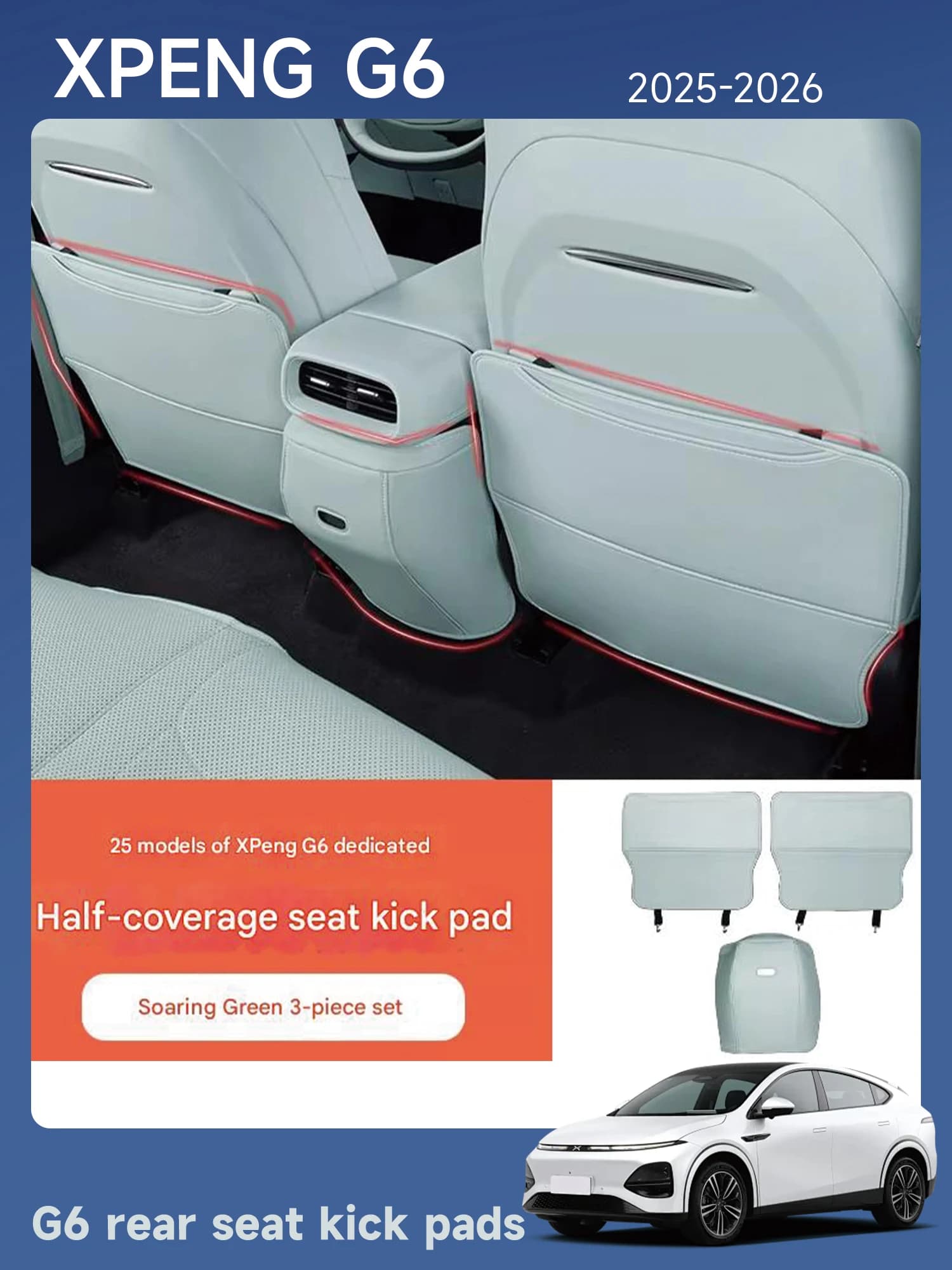 [Lightning Fast Shipping] XPENG G6 Seat Anti-Kick Mats (2025–2026 Models)