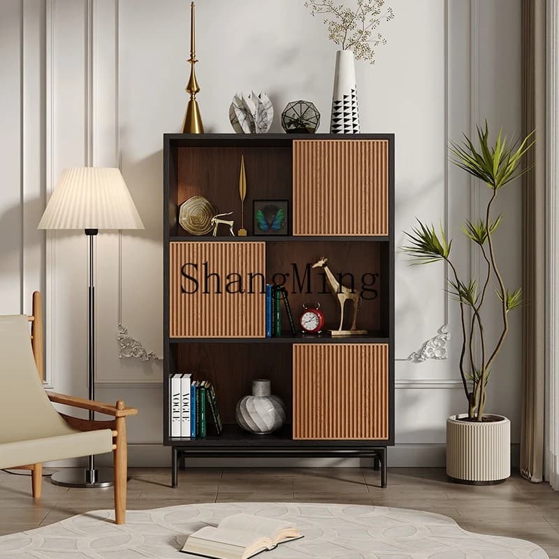 SM new household simple locker integrated wall storage floor solid wood carving display cabinet