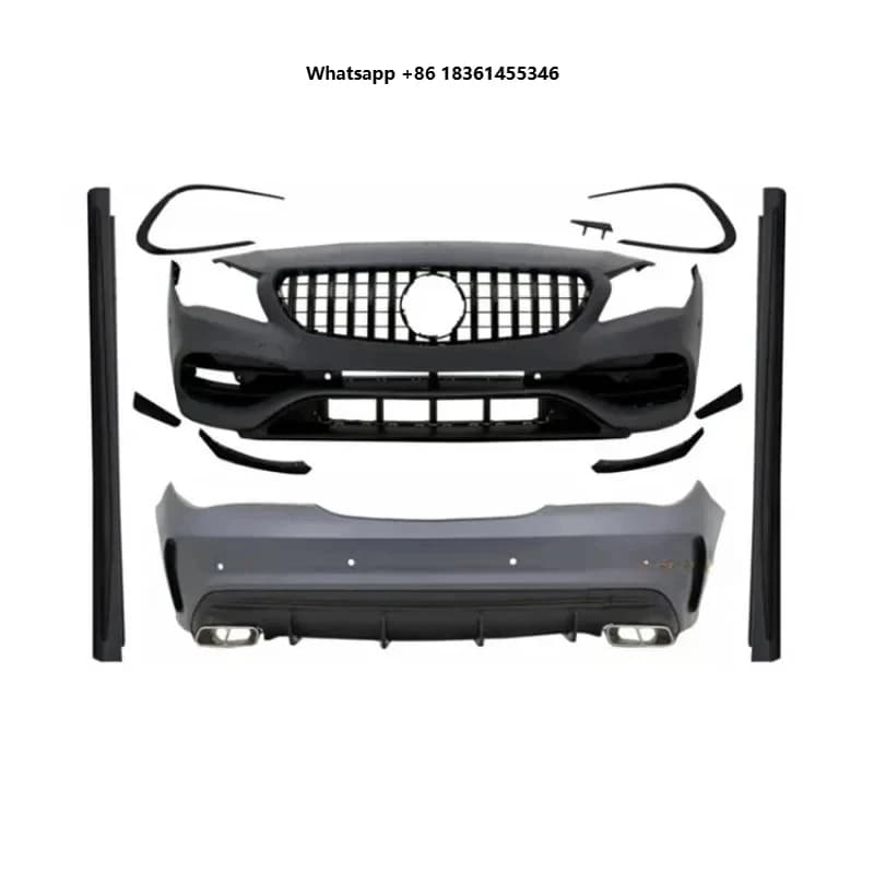 for CLA Class W117 C117 2013-2019 Car Accessory CLA45 Bumper Style Bodykit with Grille