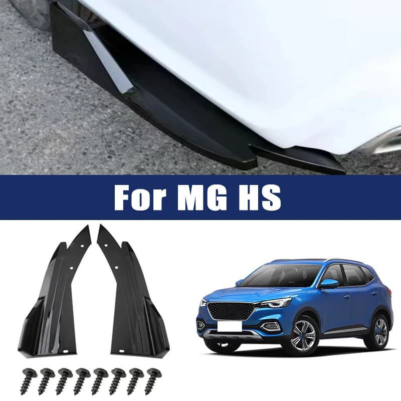 Car Rear Bumper Spoiler Lip Carbon Fiber Wing Trim Protection Anti-crash Diffuser Side Skirt Wrap Angle Splitter for MG HS
