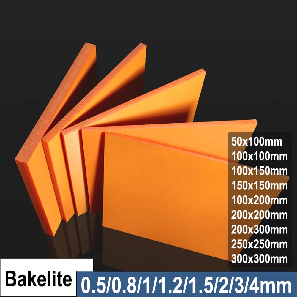 Orange Red Bakelite Plate Insulation Phenolic Resin Board Bakelite Sheets Insulation and high temperature resistance 0.5mm-4mm