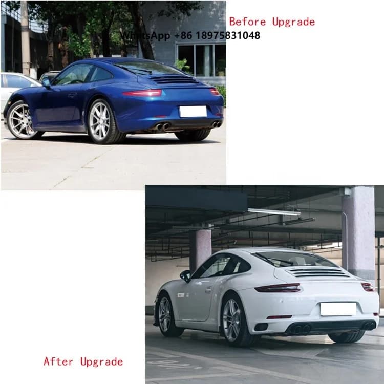 Factory Sales BodyKit OEM Sport Style Rear Bumper Tail Lights Rear Diffuser Lip Body Kits forPorsche 997 991 2012-2019